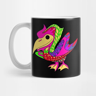 pelican bird in ocean stream ecopop pattern Mug